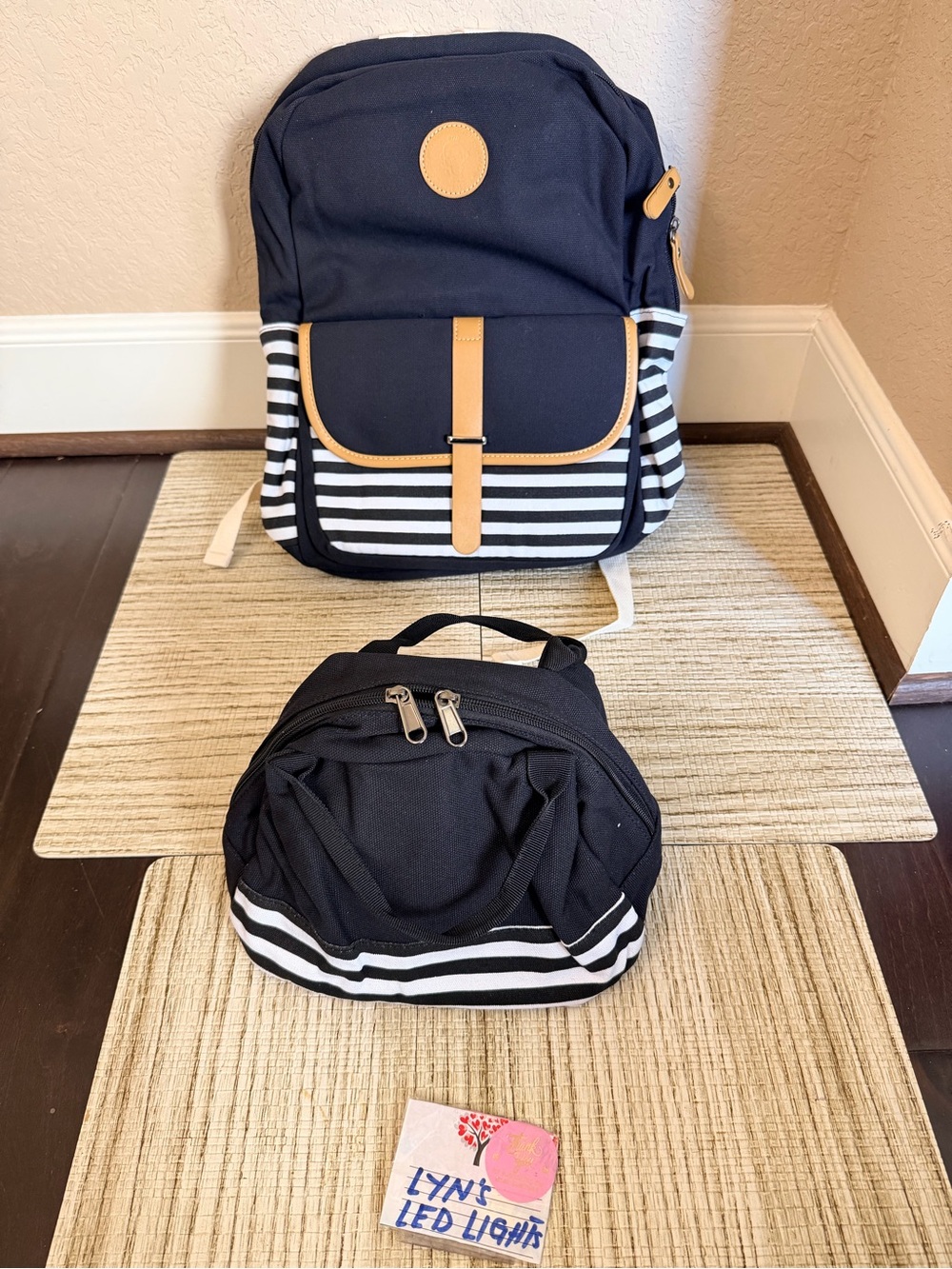 Striped Backpack Set - Picture 2 of 4